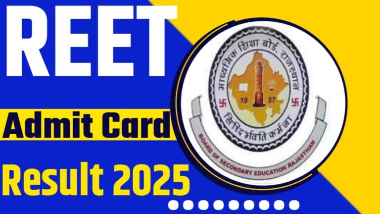 REET Admit Card 2025