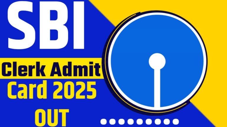 SBI Clerk Admit Card 2025