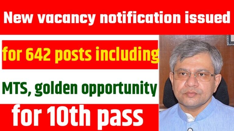 Railway Ministry MTS Vacancy 2025: Notification of new vacancy for 642 posts including MTS has been issued. This vacancy is going to be only for 10th pass female and male candidates. If all of you are thinking of applying for this. So through this post we will tell you the complete information about applying step by step. The official notification for Railway Ministry MTS Vacancy 2025 has been released through the official website of Dedicated Freight Corridor Corporation of India Limited (DFCCIL). You can download the notification of this vacancy through the direct link. And you can also submit the application through the direct link. And only after submitting the application, you people are going to get this job. Railway Ministry MTS Vacancy 2025 Important Date The application for Railway Ministry MTS Vacancy 2025 has started from 18 January 2025, whereas the interested candidates applying for Railway Ministry Vacancy 2025 can apply till 16 February 2025, after which all of you cannot fill the application form for this vacancy. Railway Ministry MTS Vacancy 2025 Post Details Talking in detail about Railway Ministry MTS Vacancy 2025 post details, the total number of posts in this vacancy is 642 as well as the name of the post in this vacancy is MTS and others, the information of which you people have to get in detail by downloading the PDF notification. Railway Ministry MTS Vacancy 2025 Age Limits The minimum age limit to apply for Railway Ministry MTS Vacancy 2025 is 18 years while the maximum age limit to apply for different posts is different, the information of which is given below. 30 years on the post of Junior Manager Finance 30 years on the post of Executive Civil 30 years on the post of Executive Electrical 33 years on the post of multitasking staff Railway Ministry MTS Vacancy 2025 Education Qualifications Friends, the educational limit to apply for this railway vacancy is 10th pass and 12th pass, if all of you are 10th pass and 12th pass then you can easily apply for Railway Ministry MTS Vacancy 2025, the detailed information of which you will have to check through PDF notification. How To Apply Railway Ministry MTS Vacancy 2025 Application for this vacancy has been sought through online mode. Application has to be done in two phases. In the first phase, you have to register and in the second phase, you have to login. Then you people have to fill the application form for this recruitment. The complete information about registration and login is given below- To fill the application form for Railway Ministry MTS Vacancy 2025 through online mode, one has to enter the official portal by clicking on the direct link. The button Apply For New Registration will appear on the official portal. After clicking on it the registration form will open. After entering all the information in the registration form, you will get the registration ID and password as soon as you submit the registration form. So with the help of this you have to login on the official portal. And the application form has to be filled for Railway Ministry MTS Vacancy 2025. All the documents have to be scanned clearly and uploaded in the application form. You people have to submit the form easily by final submitting it. Railway Ministry MTS Vacancy 2025 Link Online Apply Click Here Notification Click Here