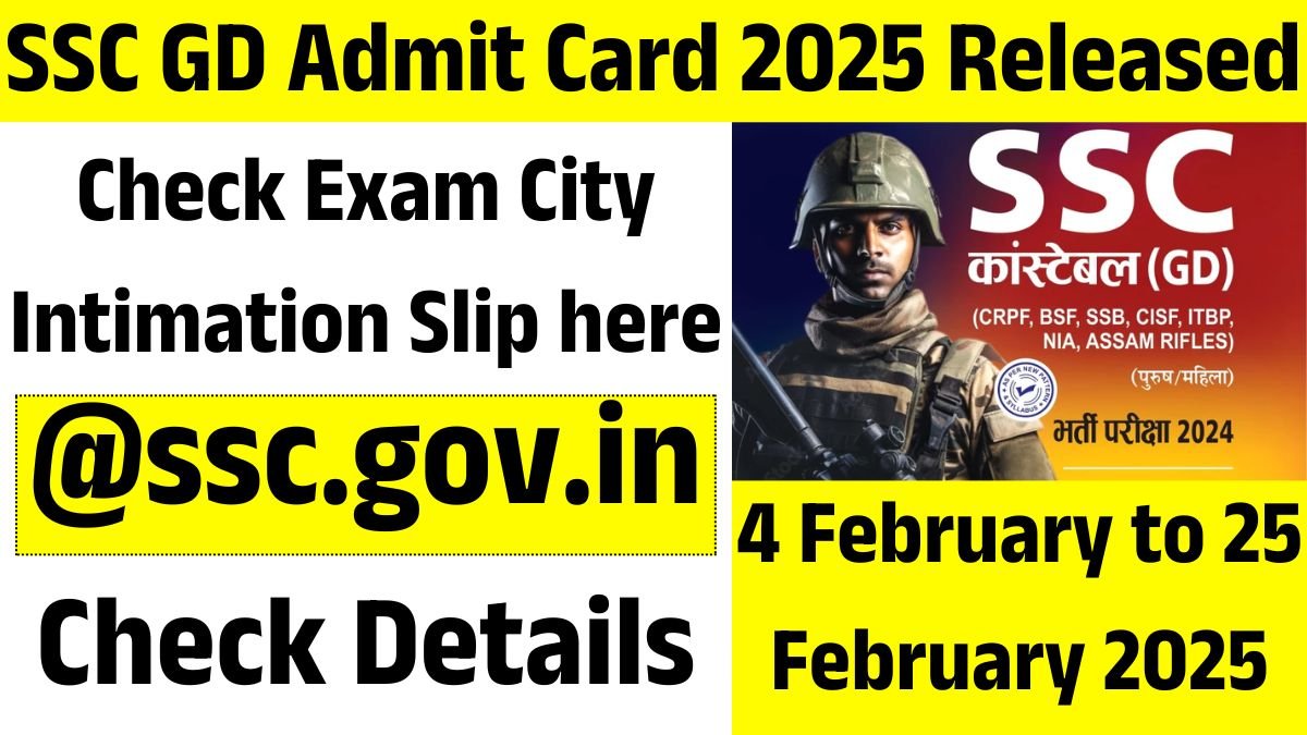 SSC GD Admit Card 2025